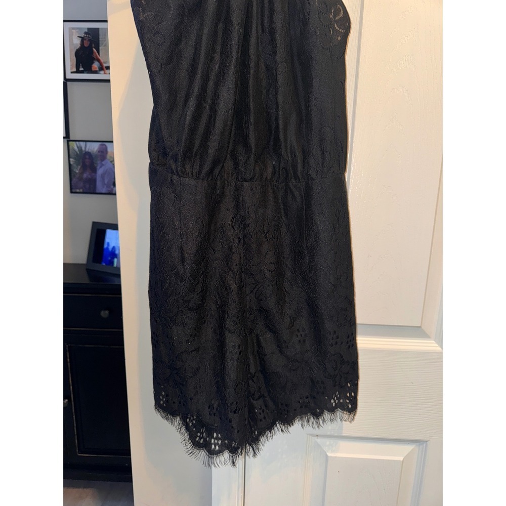 LOVER the Label Black Lace Romper Halter Neck Tie‎ Sleeveless Size 14/10 - Picture 4 of 16